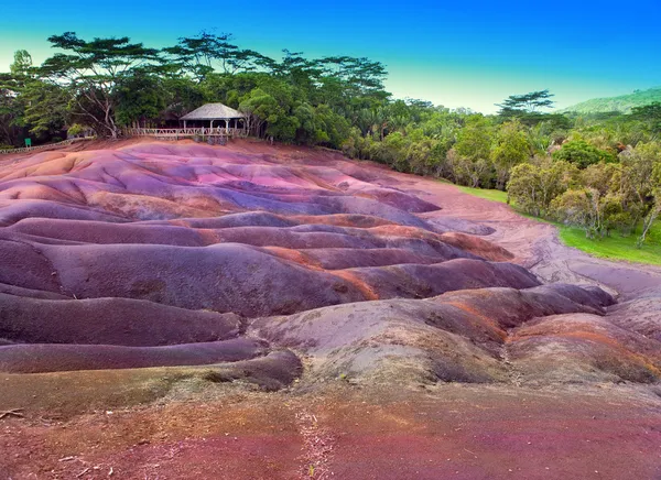 El lugar turístico más famoso de Mauricio - tierra de siete colores —  Fotos de Stock