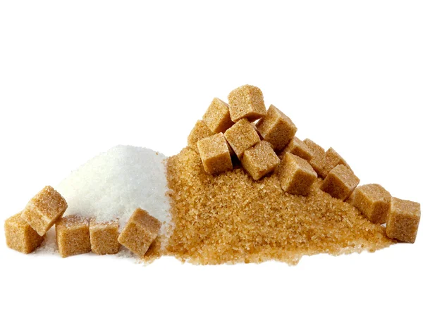 Azúcar granulado, sin refinar, azúcar dulce — Foto de Stock