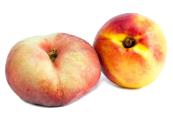 Flat peach and nectarine — Stock Photo, Image