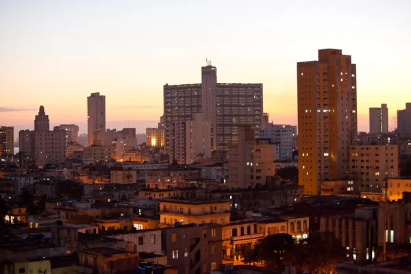 Cuba. Noite Havana. A vista superior — Fotografia de Stock