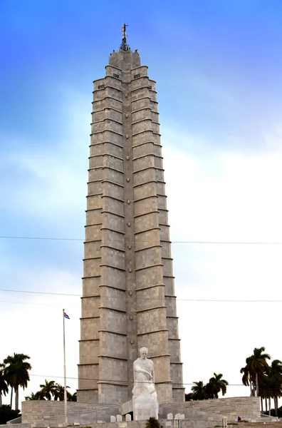 Havana, Cuba, memorial to Cuban national hero and poet Jose Marti in Plaza de la Revolucion (Revolution Square — Stock Photo, Image