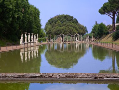 Villa tivoli Roma yakınlarındaki bir imparatorluk adrian ülkede evde adriana kalıntıları,