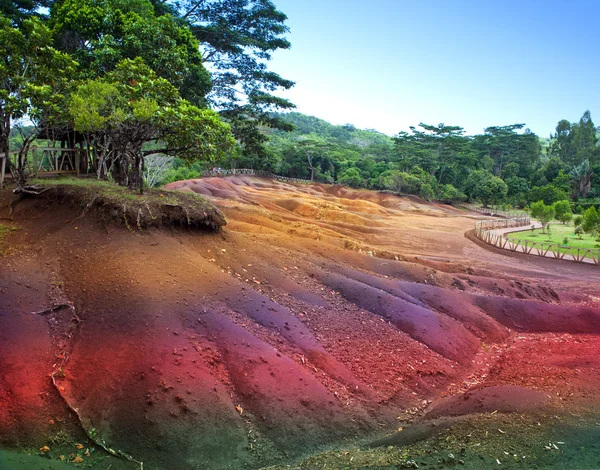 Den mest berømte turist sted i Mauritius jorden af syv farver - Stock-foto