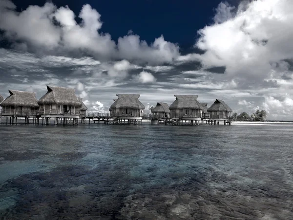 바다와 물에 집의 보기 — 스톡 사진
