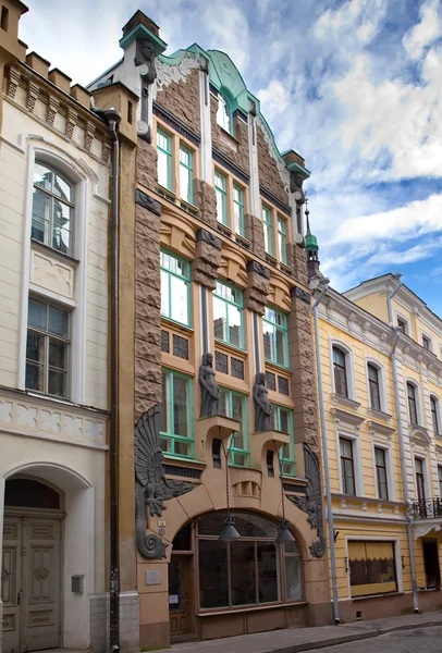 Old houses on the Old city streets. Tallinn. Estonia. — Stock Photo, Image