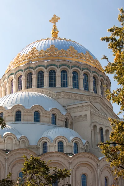 Orthodoxe marinekathedrale des heiligen nikolaus in kronshtadt, heilig-petersburg russland — Stockfoto