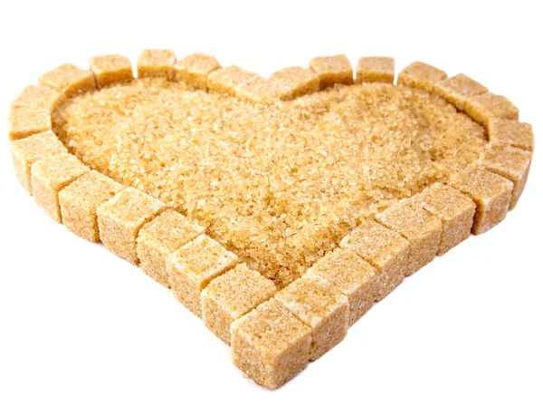 Serce nie rafinowany trzcina granulowany cukru — Zdjęcie stockowe