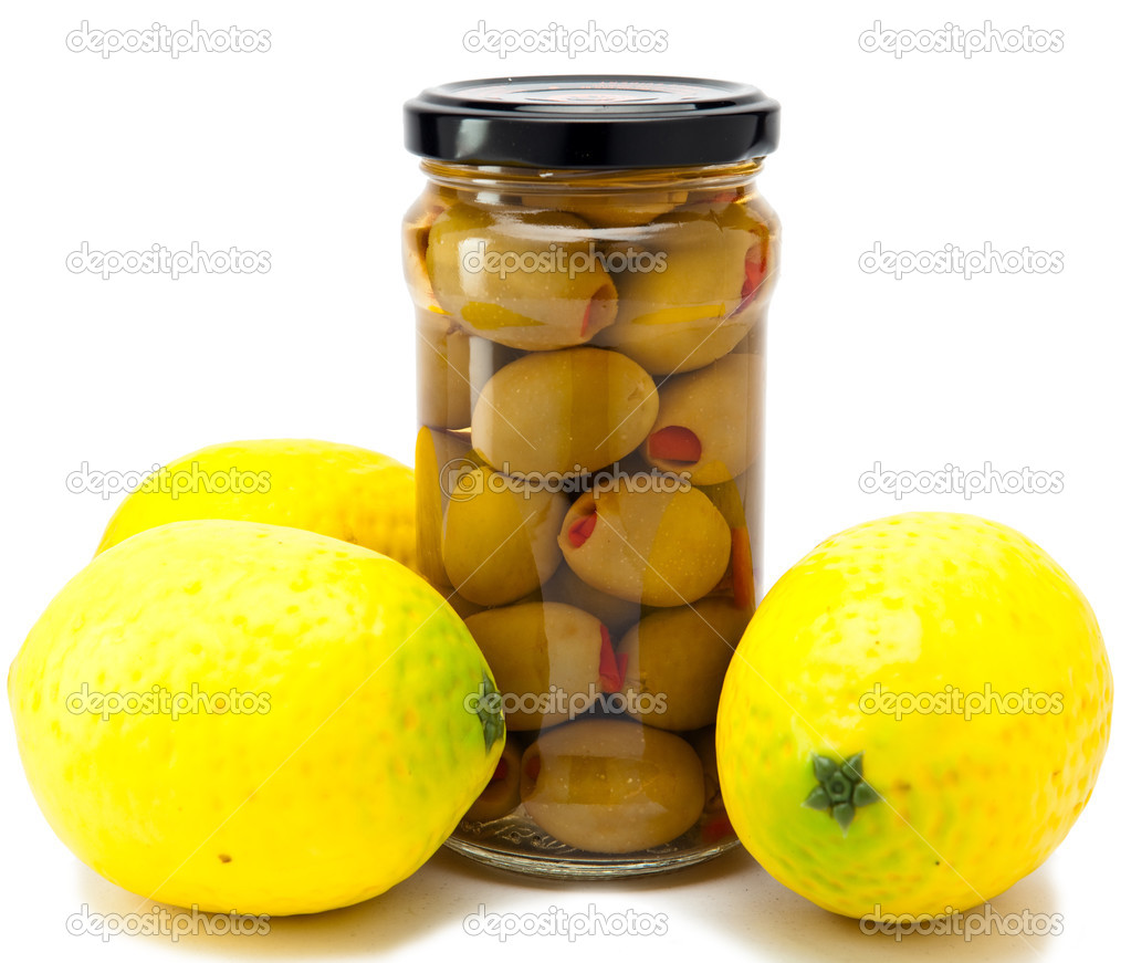 Healthy food - olive and lemons