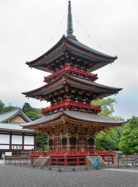 Japonya. Narita Shinshoji tapınağındaki Pagoda.