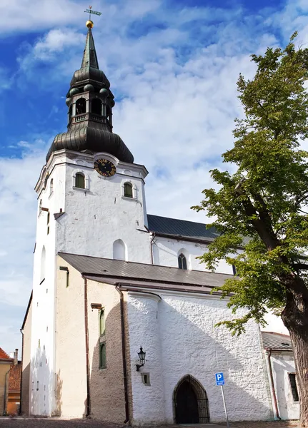 Bekijk op st. nicholas kerk (niguliste). oude stad, tallinn, Estland — Stockfoto