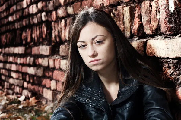 Sad teenage girl — Stock Photo, Image