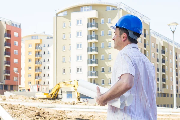 Engineer on construction site — Stock Photo, Image