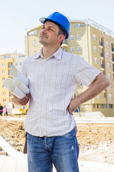 Construction manager on site — Stock Photo, Image