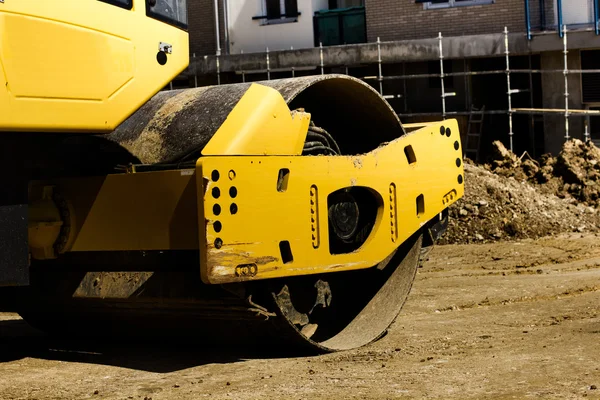 Straßenwalze Baumaschine — Stockfoto