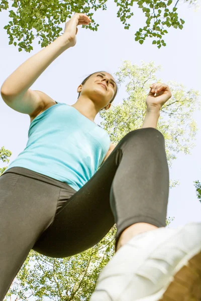 Fitness dívka jogging — Stock fotografie