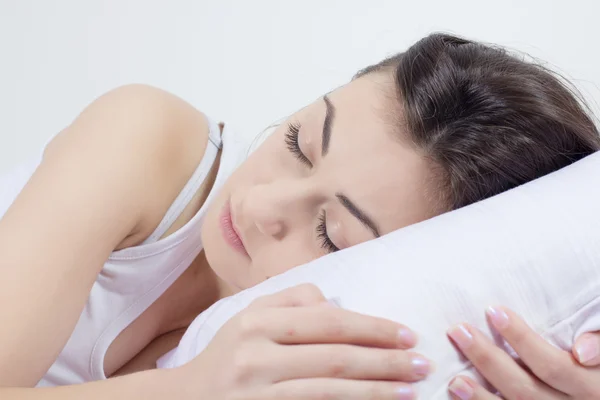 Beautiful young woman sleeping — Stock Photo, Image