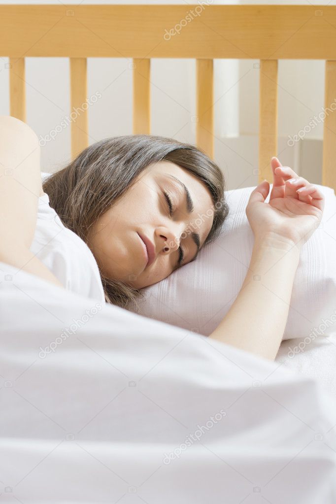 Beautiful young woman sleeping