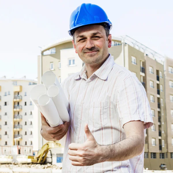 Architect On Construction Site — Stock Photo, Image