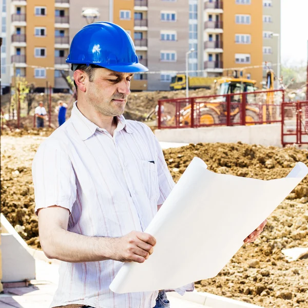 Foreman looking the project — Stock Photo, Image