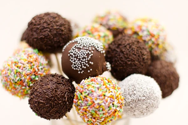초콜릿 케이크 팝 — 스톡 사진