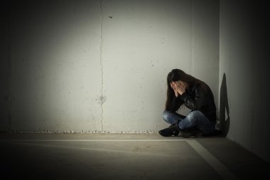 Depressed Teenage Girl clipart