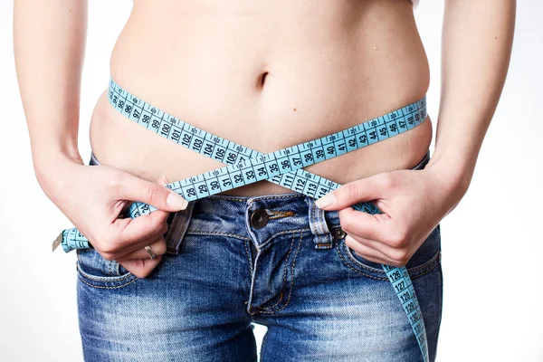 Measuring Waist — Stock Photo, Image