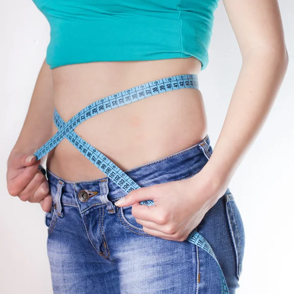 Measuring Waist — Stock Photo, Image