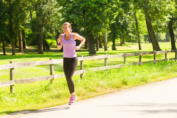 Futás, jogging nő — Stock Fotó