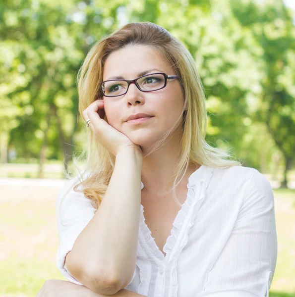 Happiness and beautiful young woman — Stock Photo, Image