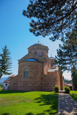 Zica Manastırı, ortaçağ ortodoks manastırı, 13. yüzyılın başlarında. Krallık, Sırbistan, Avrupa.