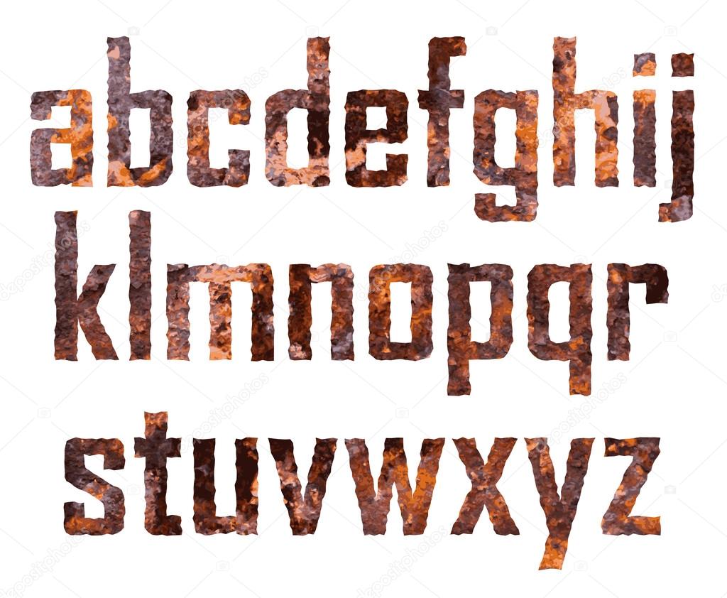 Rusted letters