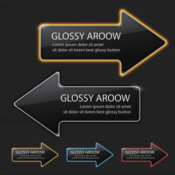 Glossy arrow — Stock Vector
