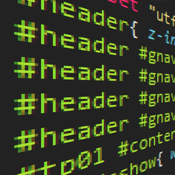 CSS och HTML-kod — Stock vektor