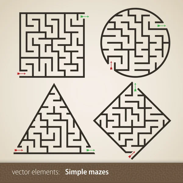 Ensemble de labyrinthe — Image vectorielle