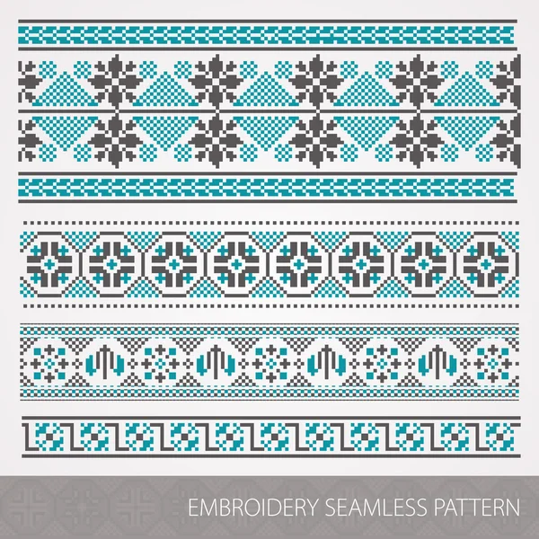 Embroidery ornament — Stock Vector