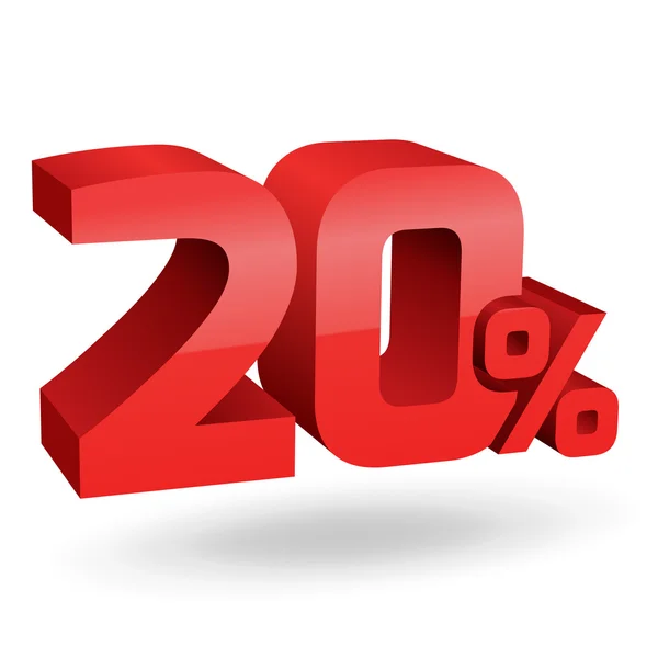 20%的插图 — 图库矢量图片