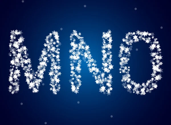 Lettres neige — Image vectorielle