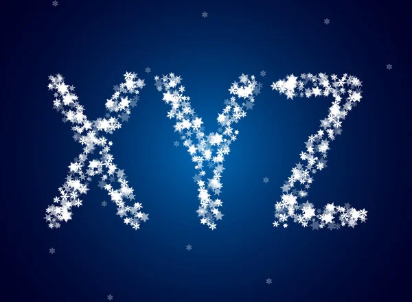 Снежные буквы — стоковый вектор