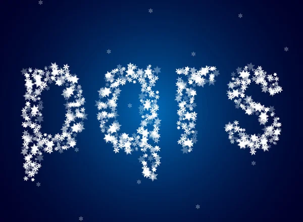 Lettres neige — Image vectorielle