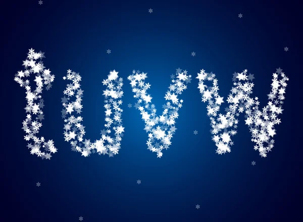 Letras de nieve — Vector de stock