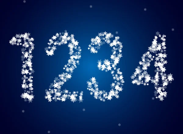 Letras de nieve — Vector de stock