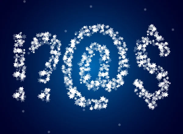 Lettres neige — Image vectorielle