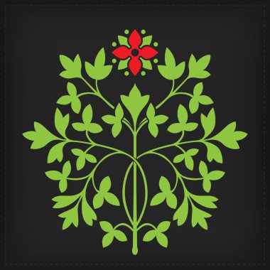 set vektör çiçekli süsler.