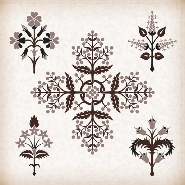 Conjunto de ornamentos vectoriales . — Vector de stock