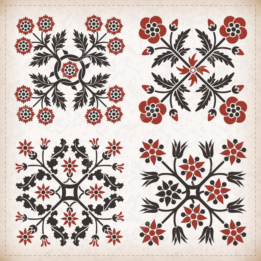 Set of vector ornaments.