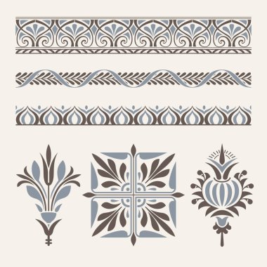 Dekoratif, pürüzsüz sınır. Vektör illüstrasyonu.