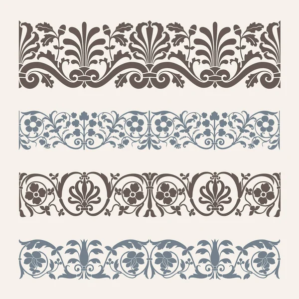 Bordure Décorative Sans Couture Illustration Vectorielle — Image vectorielle