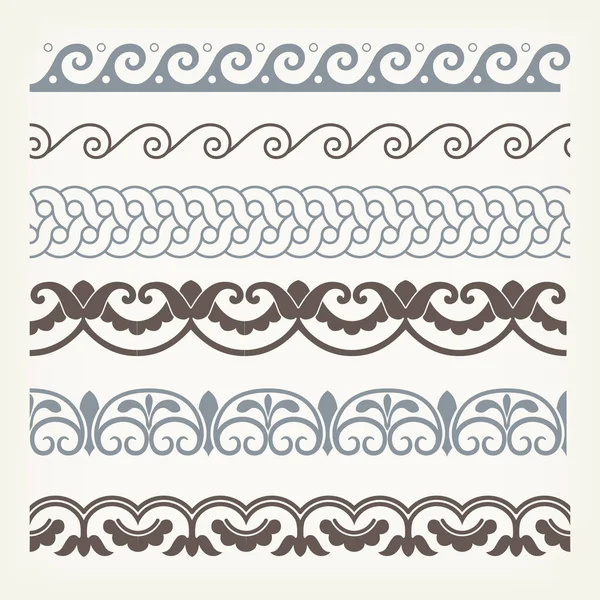Set Seamless Decorative Borders Royalty Free Stock Illustrations