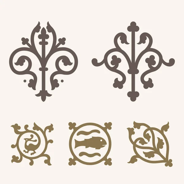 Set Decorative Vector Elements Vector Graphics