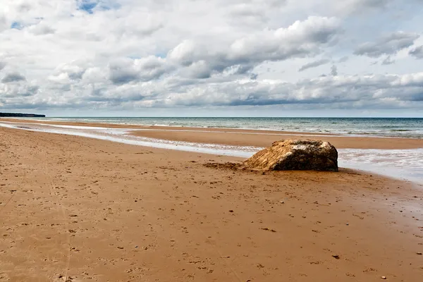 Omaha beach, een van de d-day stranden van Normandië, Frankrijk — Stockfoto